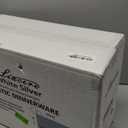 Liacere 350PCS Silver Plastic Plates-Disposable White and Silver Plates 50guest Baroque Plastic Dinnerware Set include 100Plates, 50Pack Pre Rolled Napkins with Silverware 50Cups Perfect for Christmas