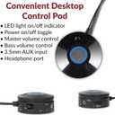 Cyber Acoustics CA-3908 2.1 Multimedia Speaker System with Subwoofer, 92 Watts Peak Power, Deep Bass, Perfect for Music, Movies, and Games on Desktops, Laptops, Consoles