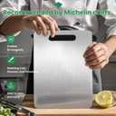 3Pack Titanium Cutting Board, 2025 New Upgrade 100% Pure Titanium Cutting Boards for Kitchen, Hygiene & Durability Non Stick Chopping Board, Double sided Cutting Board, Easy to Clean (M+L+XL