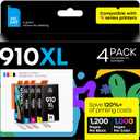 910XL Ink Cartridges Combo Pack Replacement for HP 910 XL Compatible with Officejet Pro 8025e 8020 8028 8035e 8023 Officejet 8010 8015e Printer, 4 Pack(Black, Cyan, Magenta, Yellow)
