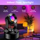7W RGBW Uplights Indoor, Spotlights Indoor Christmas LED Color Changing Uplights Indoor with Remote Dimmable Function Memory Feature LED Ambient Lighting for Party,Bar,Esports Room,2 Pack