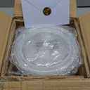 KooK Serving Bowls, with Lids, Ceramic Nesting Bowls, Set of 4, Embossed, Kitchen, Prep, Stackable, Gift, Microwave and Dishwasher Safe, 16/29/47/70 oz, Narbonne Collection (Ivory)