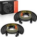 A-Premium Rear Driver and Passenger Loaded Parking Brake Backing Plate Assembly Compatible with Ford Models - F-250 F250 1999, F-250 Super Duty/F-350 Super Duty 1999-2004, 2-PC Set