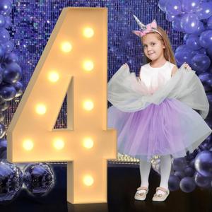 Mixifox Marquee Letters 4 Feet Tall, 4FT Large Light up Letters L, Big Sign L with Warm White Light for Birthday Wedding Proposal Engagement Graduation Party Backdrop Decorations