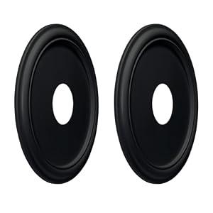 EIFHYT Molded Nylon Ceiling Medallion for Light Fixtures and Ceiling Fans, 16"OD x 4"ID x 3/ 4"P (Fits Canopies up to 12-3/ 8") Black