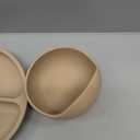 BPA-FREE 7-Piece Silicone Baby Feeding Set, Non-Toxic Plates and Utensils, Includes Divided Plate, Suction Bowl, Sippy Cuf Bib, Spoons and Fork beige