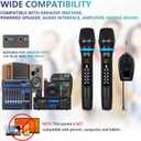 Dual Wireless Microphones Rechargeable, UHF Metal Wireless Mic System Cordless Microphone Professional with Echo Treble BASS VOL Channel Control for Karaoke Singing Church Events