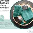 100% Cotton Hand Towel Set of 4, (16 x 28 inches) Sustainable, Soft, Highly Absorbent, Quick Drying, Combed Cotton Hand Towels Pack of 4 Ideal for Hotels, Spa, Bathroom, Dorm, Teal