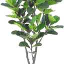 Tall Faux Fiddle Leaf Fig Tree7ft(84in) Potted Artificial Fiddle Leaf Fig Tree, Fake Fiddle Leaf Tree Indoor Outdoor with Realistic Texture for Home Office Living Room Bedroom Floor Decor.