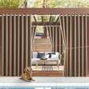Waterproof Outdoor Curtain W105 x L95 - Grommet Top Sunlight Blocking Window Treatment Drapes Blackout Curtains for Home Bedroom Living Room Outdoor Patio Porch Pergola Cabana Gazebo (Camel Brown)