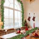 BLOSMON Garlands for Decoration Christmas with Light - 2 Pcs 6.2ft Prelit Gold Glitter Battery Operated Christmas Garland for Stairs Railing Mantle Decor - 12 Lighting Modes Remote Timer