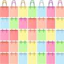 Harloon 60 Pcs Mini Paper Gift Bags Bulk Rainbow Assorted Color Tiny Gift Bags with Handles Colored Mothers Day Goodie Bags Wrap Totes for Wedding Birthday Favors 4 x 2.75 x 4.5 Inch (Macaron Colors)