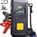 Junfire Portable Tire Inflator Air Compressor with Car Jump Starter, 120 PSI Tire Pump 8000mAh Power Bank Charger, Smart Cordless Air Pump for Car Tires/Truck/SUV/Bike/Motorcycle