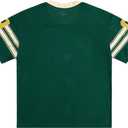 QJQ Men's Jersey Shirts Short Sleeve V Neck Graphic T Shirts Baggy Oversized Tee Summer Y2k Tops Streetwear (Green, L)