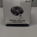 Travel Neck Pillows for Airplane Adults, Memory Foam Neck Support Travelling Pillow with Washable Cotton Pillowcases and Storage Bag, for Car, Train, Flight, Office and Home Use Adults Grey