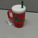 Infantino My 1st Tumbler Christmas Edition, Silicone Sippy Cup with Straw & Handle, Spill-Resistant Baby Cup for On-the-Go, BPA-Free Transition Cup, Christmas Tree (9 Ounces, Red)