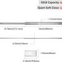 homdiy 10 Pcs 16 Inch Heavy Duty Center Mount Drawer Slides for Cabinet and Dresser Bottom Mount Drawer Slides 3/4 Extension Glide Track