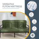 MAXYOYO 6" Extra Thick Japanese Floor Mattress Futon Mattress, Foldable Tatami Pad for Adults, Roll Up Floor Mat for Living Room Guest Room RV, Green, Queen
