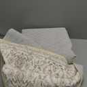 6' Round Rug Washable Rug for Entryway, Cream Beige White Grey Soft Non-Slip Area Rugs Distressed Floral Low-Pile Carpet, Neutral Vintage Circle Rugs for Living Room Dining Bedroom Foyer