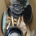 Nuwave Lux LE 13-Pc Cookware Set with Elegant Gold Handle, Diamond Infused Ceramic Non-Stick, PFAS Free, Premium Metal Lids, Ergonomic Stay-Cool Handles, Induction Ready & Compatible w/All Cooktops, Multiple
