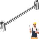 Door Hinge Gap Adjusting Wrench Tool, Upgraded Rolled Steel Door Hinges Adjustment Tool, 14-19mm Gap Adjusting Wrench, Rust-Proof Door Jamb Hinge Jig for Residential, Fire Doors, Light Sliver