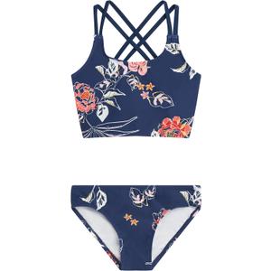 Kanu Surf Girls' Waverly UPF 50+ Beach Sport Criss-Cross Tankini (16, Reese Navy)
