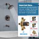 Shower Tub Faucets Sets Complete with Diverter, 5 Spray Settings, 6-Inch 2.5 GPM High-Pressure Bathroom Rain Shower 1.8 GPM Tub Spout Head System, Oil Rubbed Bronze