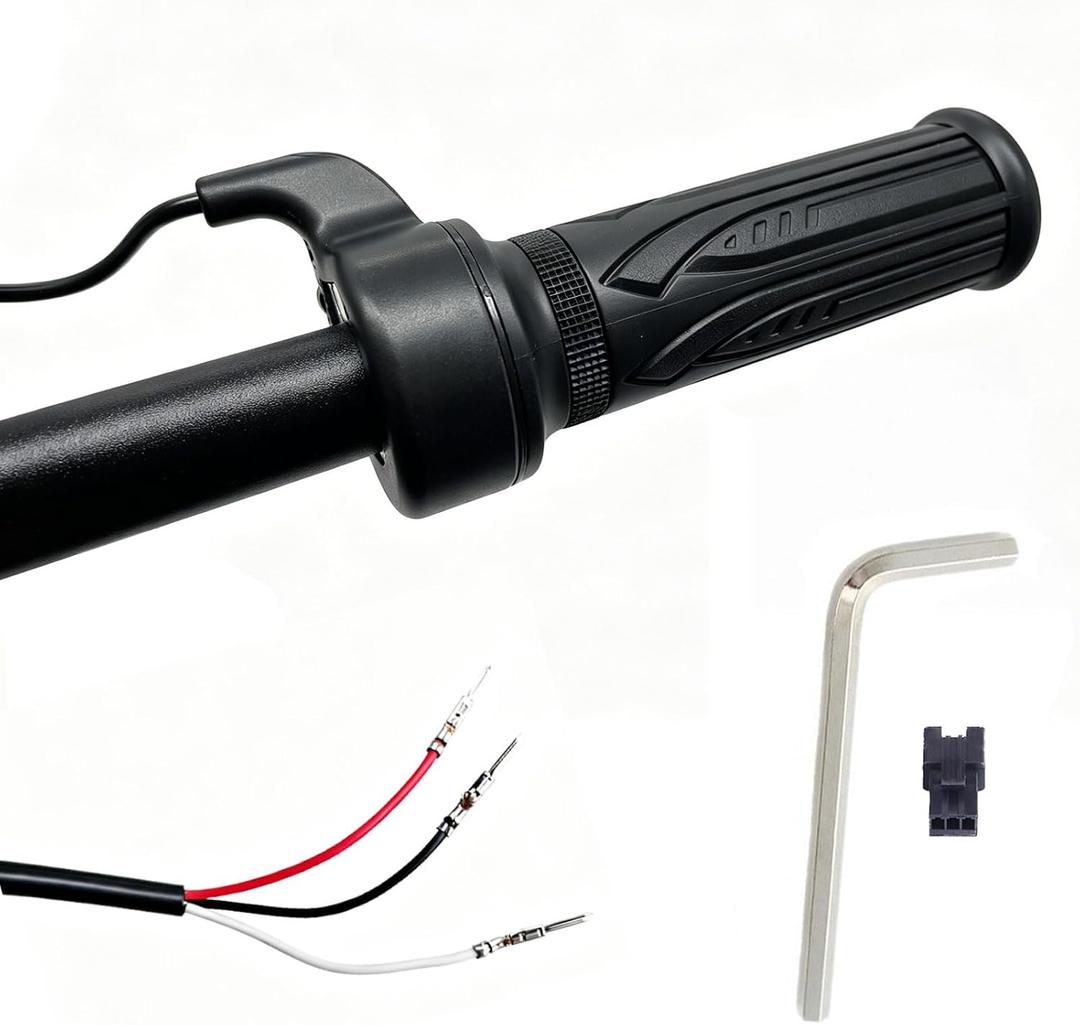 Ebike Full Twist Throttle, Universal 12V-72V Throttle ebike, Electric Dirt Bike Throttle, 3 pin SM Plug