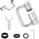 Universal 1440 U Shaped Faucet Extender, with 2 Adjustable Spray Modes 1080 Rotating Faucet Extender Aerator Extension for Kitchen & Bathroom Tap Sink (Silver)