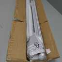 UNISHADES no Drill Cordless Roman Shades for Windows, 38" W × 64" H - 100% Blackout - Linen - Mist White