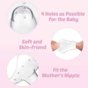 Nuanchu 8 Pieces Nipple Shields for Nursing Newborn Breastfeeding 20 mm Nipple Protectors Bulk with Clear Carrying Case Silicone Extender for Protecting Sore, Flat or Inverted