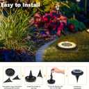 Flacchi Solar Lights Outdoor Waterproof - 2-in-1 Solar Powered Ground Lights Outdoor Solar Disk Light Landscape Light for Deck Step Patio Yard Pathway Walkway Driveway Garden (Warm White, 12 Pack)