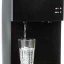 Igloo Top Loading Hot and Cold Water Dispenser - Water Cooler for 5 Gallon Bottles and 3 Gallon Bottles - Includes Child Safety Lock - Water Machine Perfect for Home, Office, & More - Black