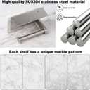 Toilet Paper Holder with Natural Marble Shelf for Bathroom Washroom,Wall Mounted Tissue Holder Suitable for Mega Roll (Brushed Nickel,Small 6.7 * 4.3 in)