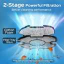 (2025 Upgraded) WYBOT A1 Cordless Pool Vacuum Up to 120 Mins Runtime, Robotic Pool Cleaner with Dual Filters, Ideal for Flat Above Ground up to 1076 Sq.ft Sq. Ft.(Black Green)