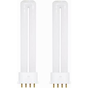 SATZOL 9W 2G7 Base Fluorescent Light Bulb, Replacement Bulb for Satco S8365, CF9DS/E/841, Coleman Lantern Bulb, Rayovac F9w-1, Task Force Lantern, 4100K 2G7 4Pin Bulb for Traditional Lanterns