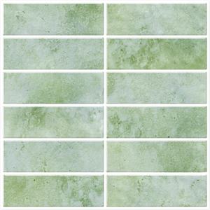 Green Peel and Stick Backsplach Tile, 12"x12" Back Splash Stick on Tiles for Kitchen, Bathroom, 10 Sheets