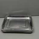 FillTouch 10 Pcs Stainless Steel Seed Starter Tray, Stainless Metal Garden Trays, Nursery Seedling Pots for Collection Transplantation & Propagation Flats, No Drain Holes(15.8 x 11.8 x 1.4 Inch)