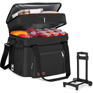 MIYCOO Cooler Bag Double Deck - 60 Can Leakproof Insulated Portable Soft Lunch Cooler, Extra Large Expandable Ice Chest Cooler for Beach, Picnic, Camping, Shopping