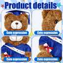 Hollowfly Graduation Bears 2026 Plush Stuffed Animal Bear with Gown Cap Tassel Set Cute Brown Graduate Gifts Stuffed Animal Doll Plush Toy for Party Supplies (11.8 Inch,Royal Blue)