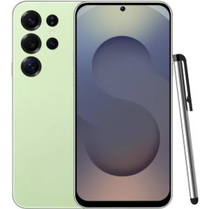 CostMvp S25Ultra Unlocked Smartphone, Android 12.0 Mobile Phones 6.6'' HD+ Screen, 4GB RAM 32GB ROM/256GB SD, 4G Dual SIM Dual Camera, Face ID+WiFi+BT+FM+GPS+OTG (Green)