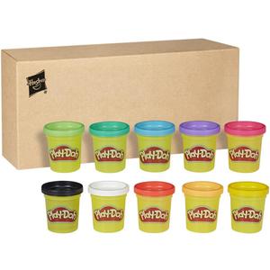 Play-Doh, Pack of 9 Pots of Modelling Dough, 10 x 56 g, Bright Colours, Creative Activities for Girls and Boys from 2 Years, Ideal Gifts for Birthdays