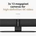 Jabra PanaCast 50 Video Bar System - All-in-one Meeting Room Solution, Audio bar, 180° Full-Room Webcam, Intelligent AI-Enabled Features, and PanaCast Control Touchscreen - All Platforms - Black