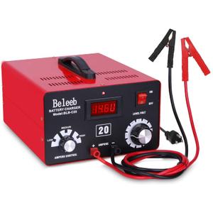 C20 Adjustable Battery Charger 12V 24V 36V 48V, 12A Pulses of High-Voltage Battery Desulfator Maintainer with Smart Chip for Lead-Acid LiFePO4 Lithium Batteries BLB-C20