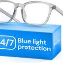 Gaoye Gray Blue Light Glasses for Computer & Gaming - Anti UV Ray Lenses, Scratch-Resistant & Comfort Fit
