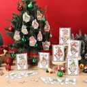 54 Sets Xmas Gnomes Ornament Funny Air Freshener Ornaments with Xmas Greeting Card Scent Sachets Employee Appreciation Gifts for Staff Coworkers Office Christmas Tree Party Decor