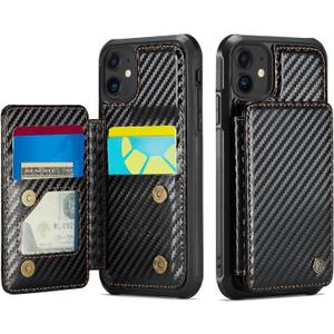 Vinich for iPhone 12/12 Pro Wallet Case with Card Holder, RFID Blocking Credit Slots Kickstand Shockproof Phone Cover Fit for iPhone 12/12 Pro 6.1" Carbon Black