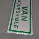 (2 Pack) Van Accessible Sign, Van Accessible Metal Signs for outside, Weather Resistant High Visibility Reflective and Easy to Install (12 x 6 inches)