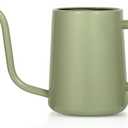 Watering Can Indoor Plants, 35 oz/1000 ml Metal Stainless Steel Watering Can Pot with Long Spout for Indoor House Plants Bonsai Outdoor Garden Flower Decorative (Sage Green)