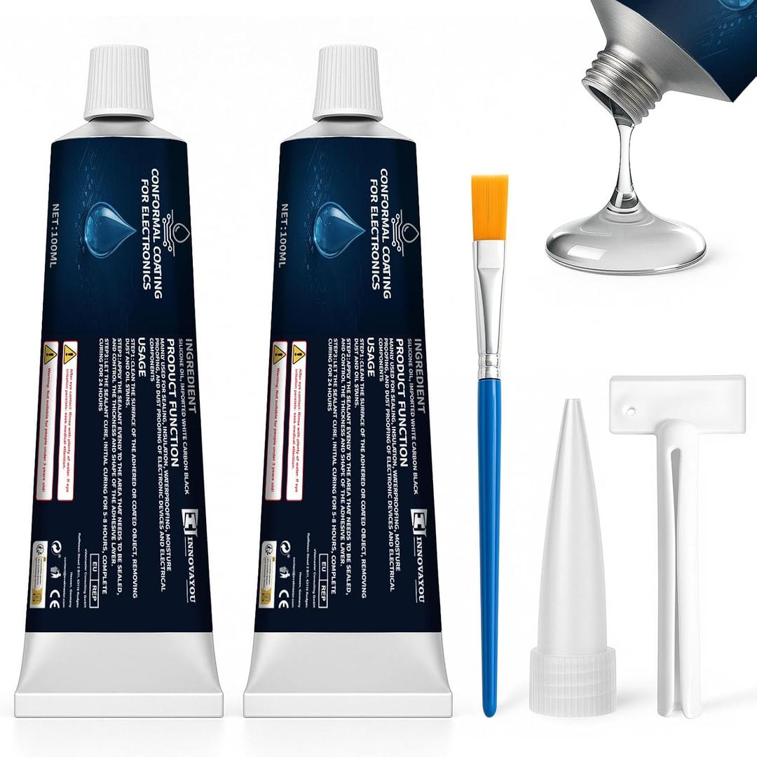 1DFAUL 200ml Conformal Coating for Electronics, Silicone Conformal Coating Insulating Sealant, Waterproof, Dust& Moisture Resistant, for Reliable Electronic Components Protection